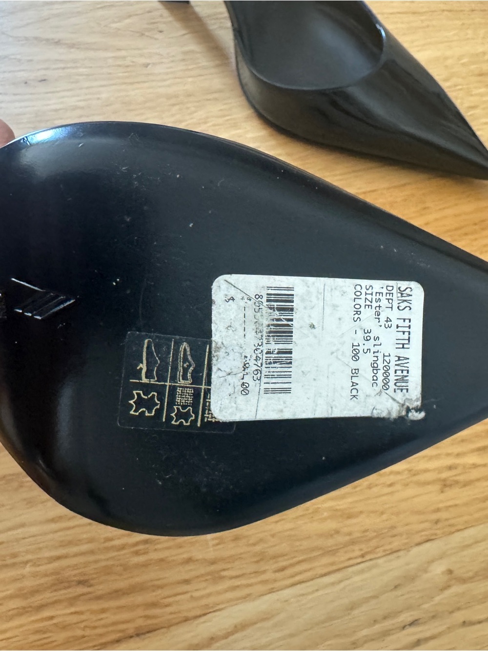 The Attico Black Patent Pointed-Toe Slingback Pump worn once 39.5 - Picture 9 of 12